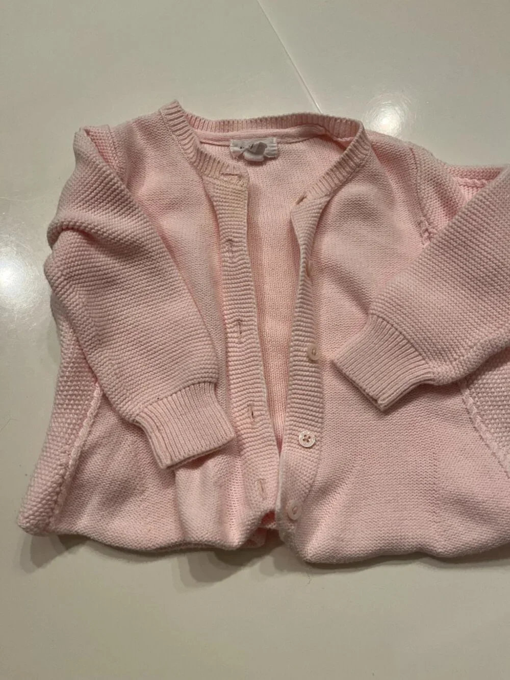 Pink Cotton Cardigan for a Baby Girls 12 18M Button Front by Angel Dear